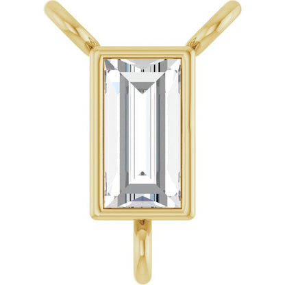 14K Rose 1/8 CT Lab-Grown Diamond Pendants Center