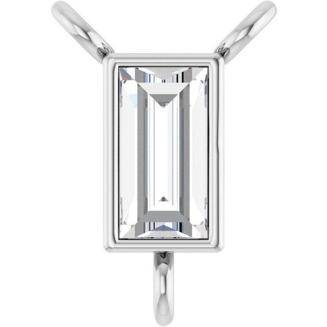 14K Rose 1/8 CT Lab-Grown Diamond Pendants Center