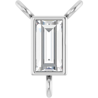 14K Rose 1/8 CT Lab-Grown Diamond Pendants Center