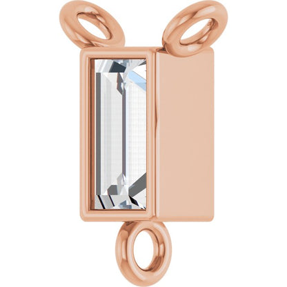 14K Rose 1/8 CT Lab-Grown Diamond Pendants Center