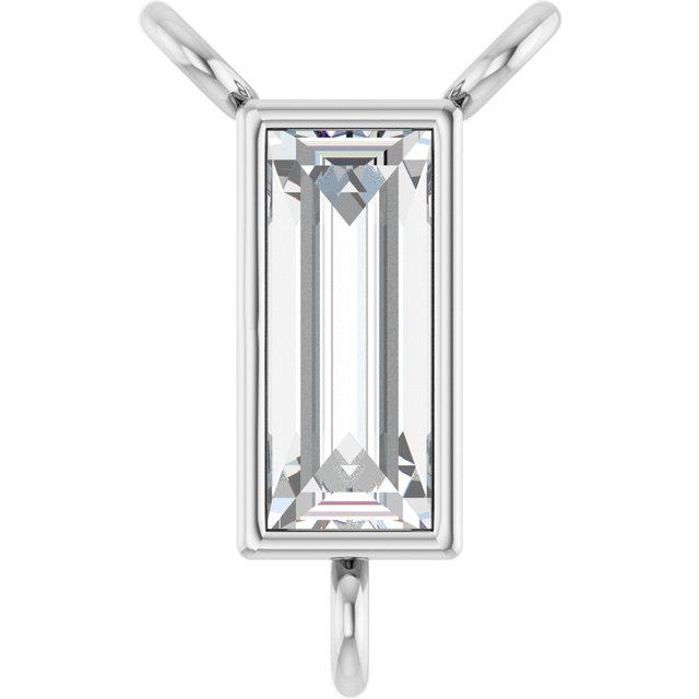 14K Rose 1/8 CT Lab-Grown Diamond Pendants Center