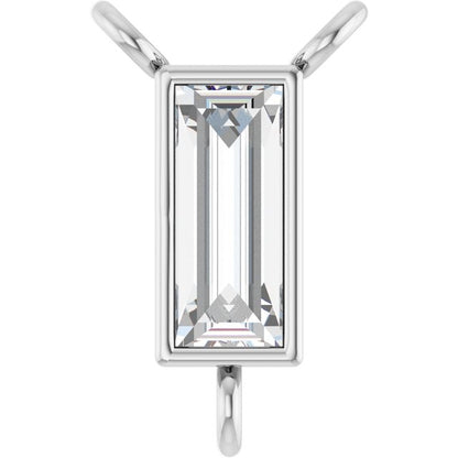 14K Rose 1/8 CT Lab-Grown Diamond Pendants Center