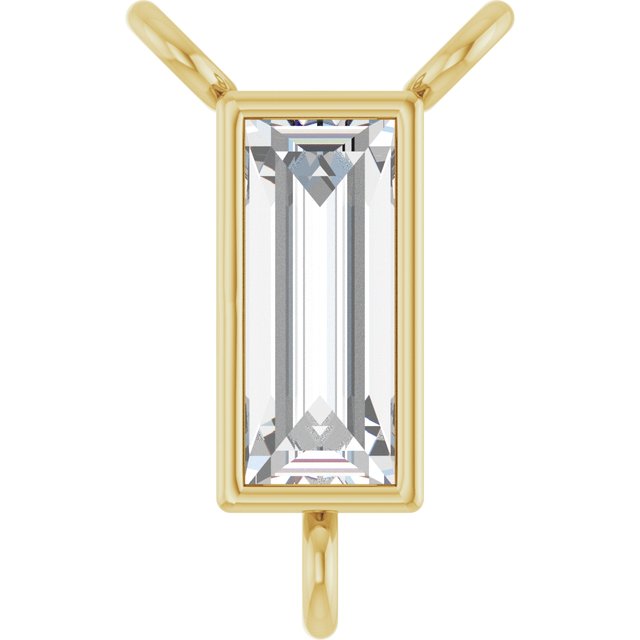 14K Rose 1/8 CT Lab-Grown Diamond Pendants Center