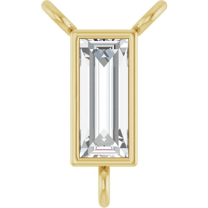 14K Rose 1/8 CT Lab-Grown Diamond Pendants Center
