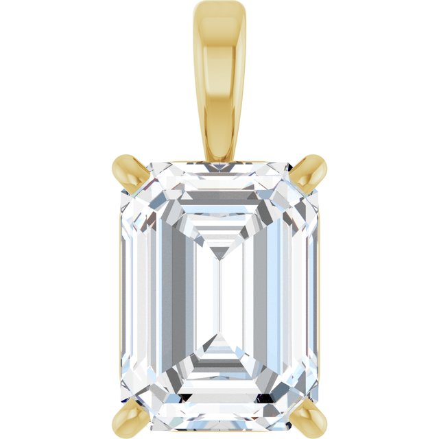 14K Yellow 1/4 CT Lab-Grown Diamond Pendant