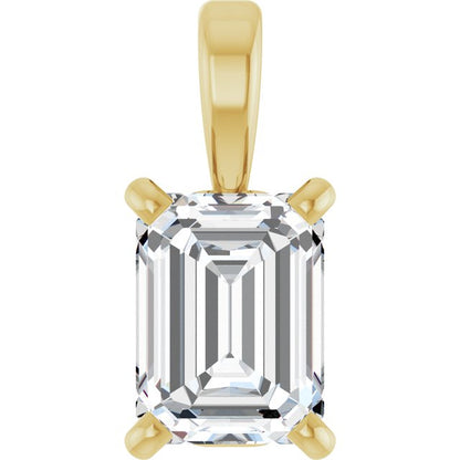 14K Yellow 1/4 CT Lab-Grown Diamond Pendant