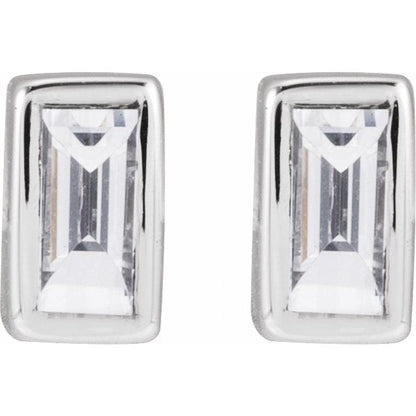 14K White .04 CT Lab-Grown Diamond Stud Earring