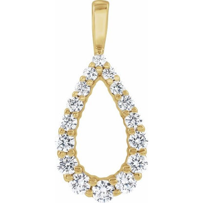 14K Yellow 1/3 CTW Lab-Grown Diamond Pendant