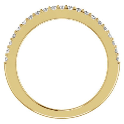 14K Yellow 1/4 CTW Lab-Grown Diamond Matching Band