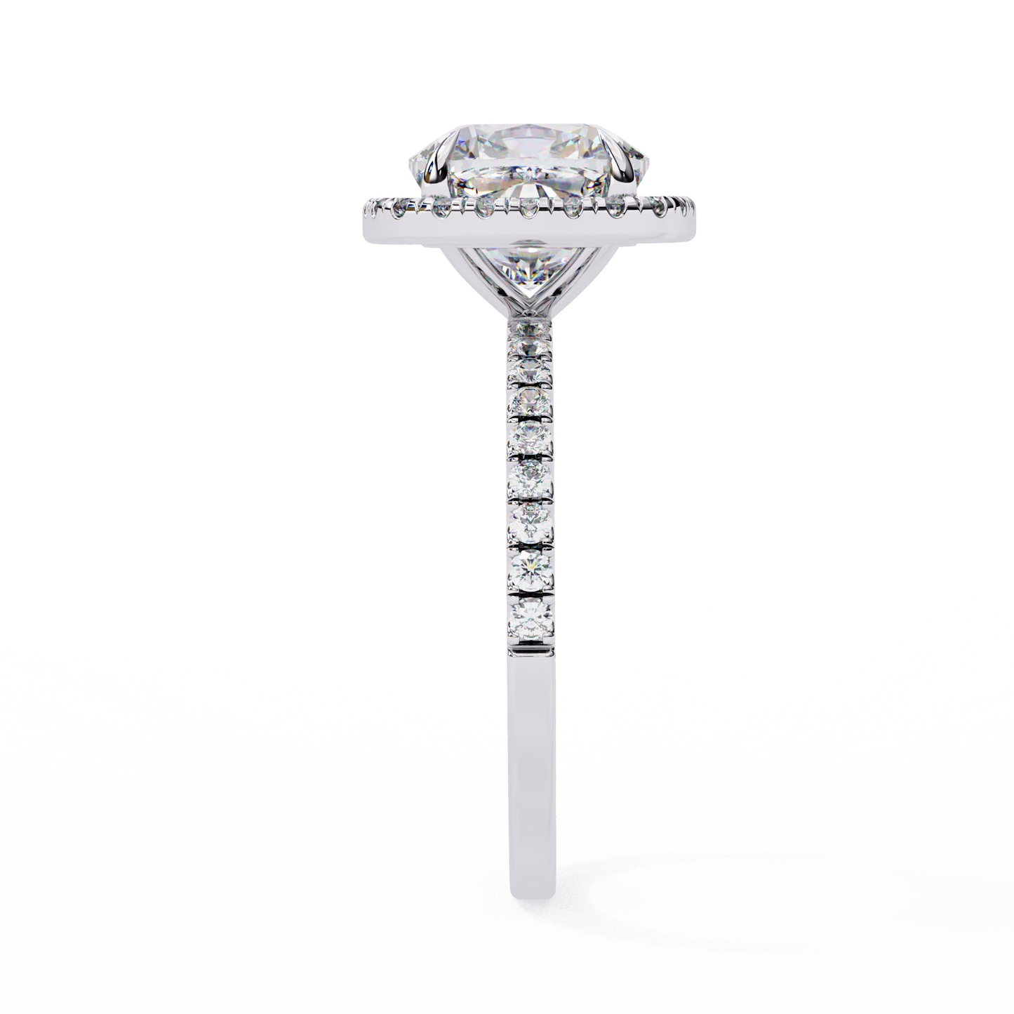 2.09 Carat Cushion Cut Lab Grown Diamond with 10k Gold Setting Inspired Dainty Ring for Women