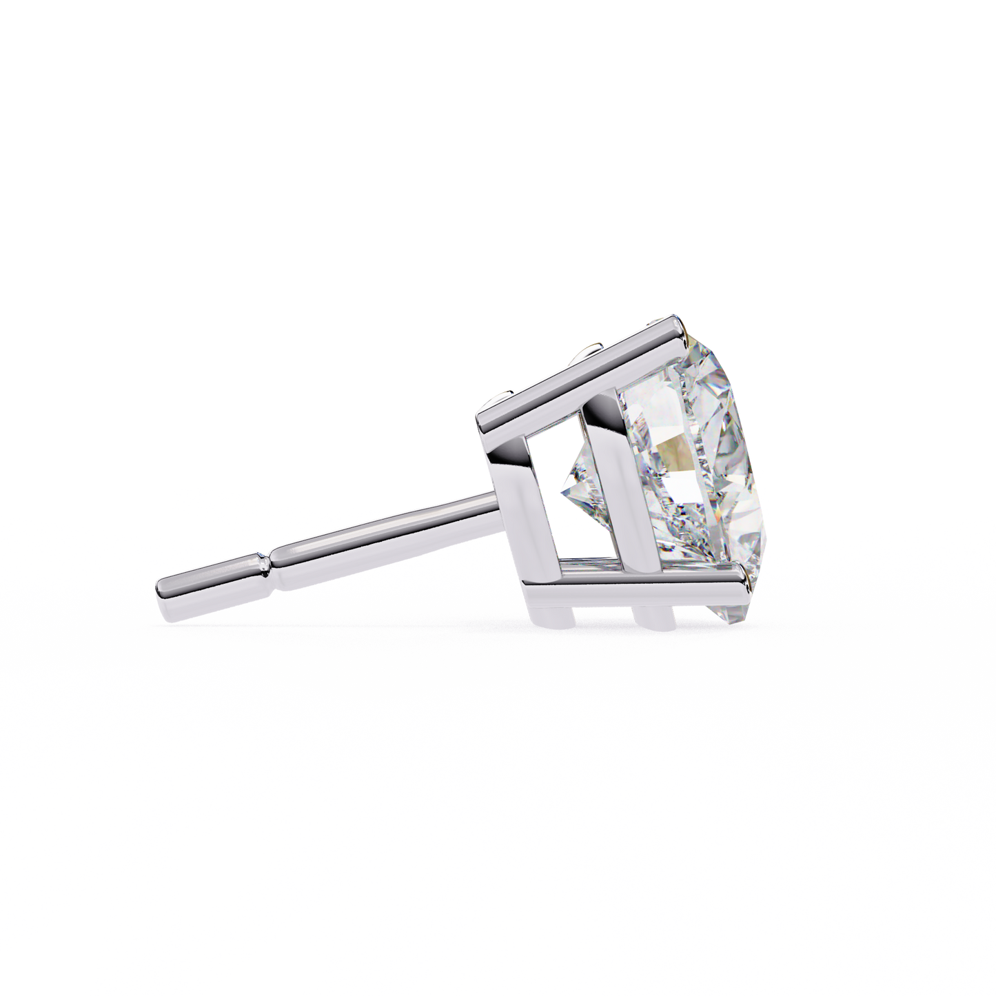 Prong Set 2.43Ct Heart Cut Top Grade Diamond Elegant Stackable Vintage Stud Fabulous Earring Gift For Women's