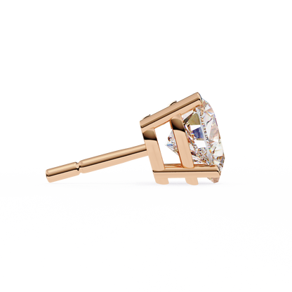 Prong Set 2.43Ct Heart Cut Top Grade Diamond Elegant Stackable Vintage Stud Fabulous Earring Gift For Women's