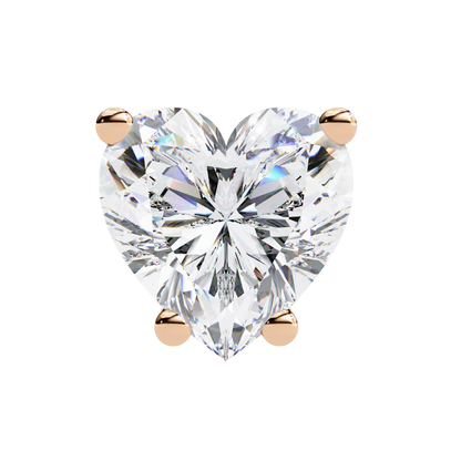 Prong Set 2.43Ct Heart Cut Top Grade Diamond Elegant Stackable Vintage Stud Fabulous Earring Gift For Women's