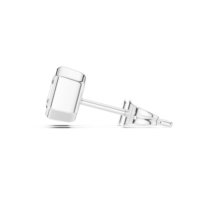 Asscher Cut Lab Grown Diamond Gold Stud Earrings