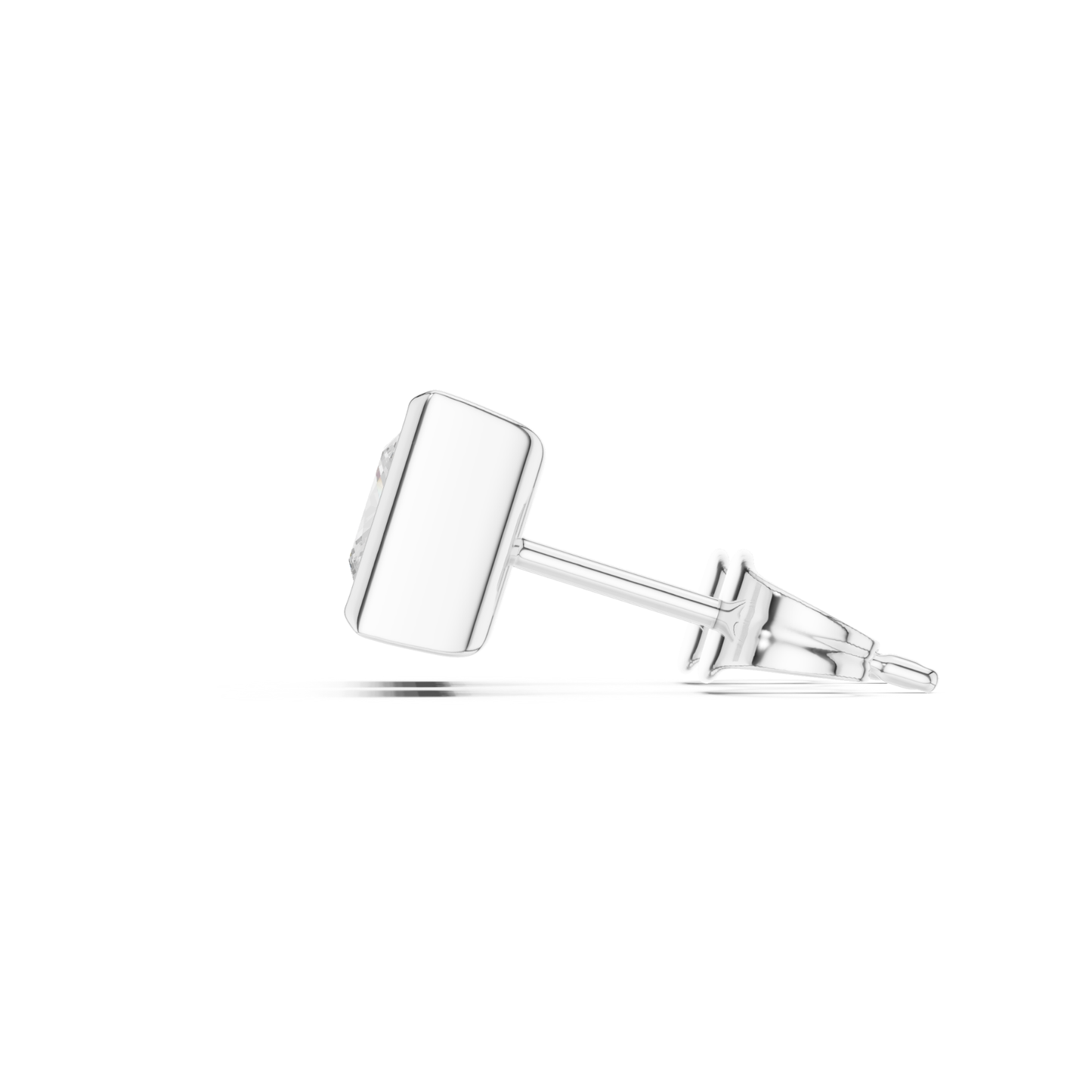 Princess Cut Lab Grown Diamond Vintage Stud Earrings