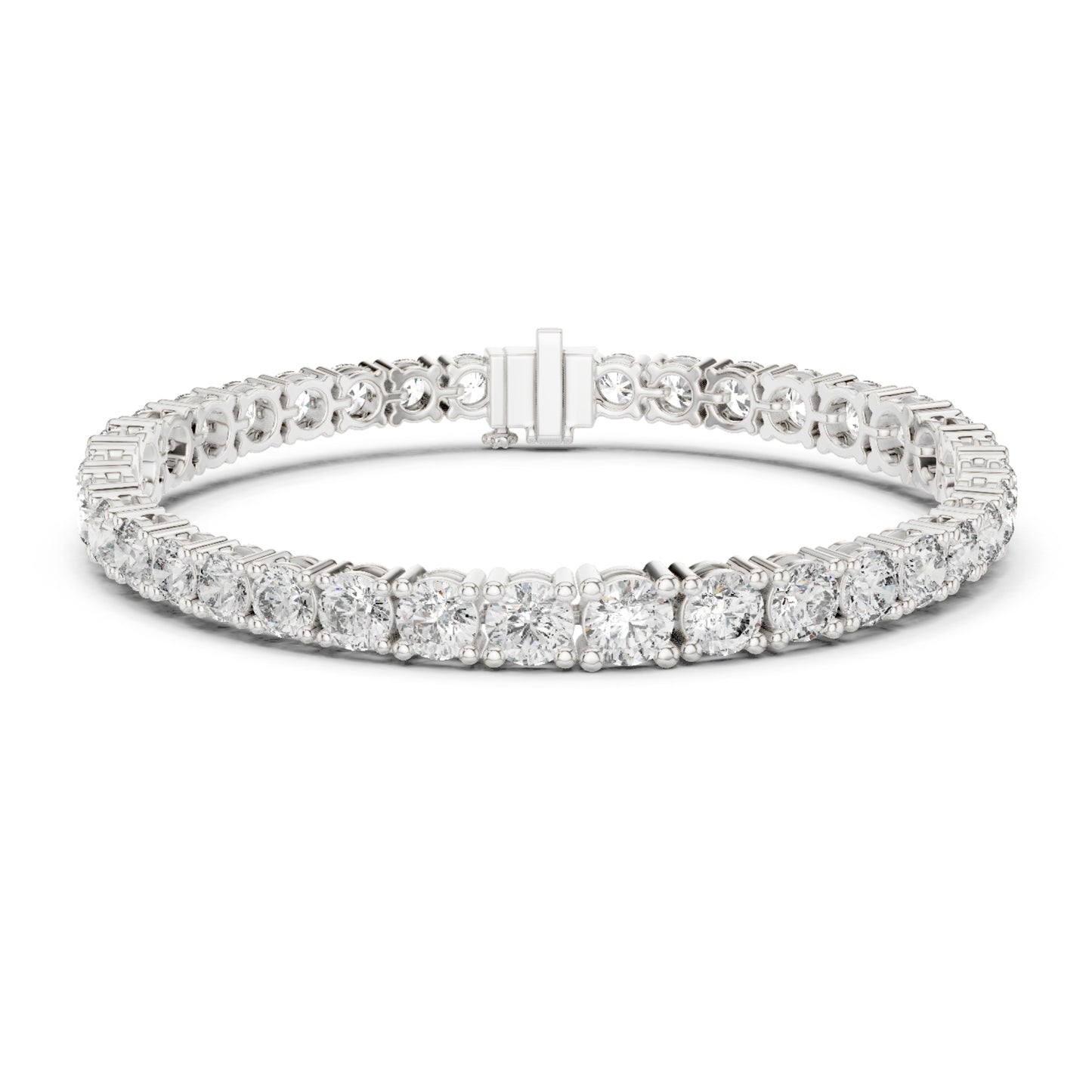 White Colorless 12.10Ct Round Cut Diamond Vintage Minimalist Stacking Handmade Tennis Party Wear Bracelet For Women's - HIGHCARAT DIAMONDS