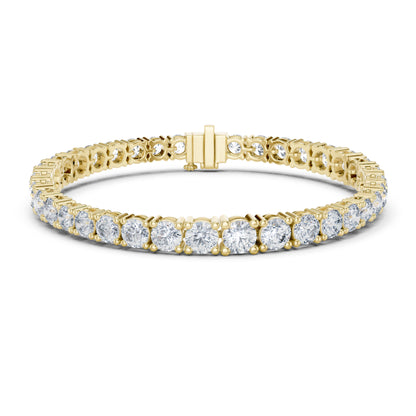 White Colorless 12.10Ct Round Cut Diamond Vintage Minimalist Stacking Handmade Tennis Party Wear Bracelet For Women's - HIGHCARAT DIAMONDS