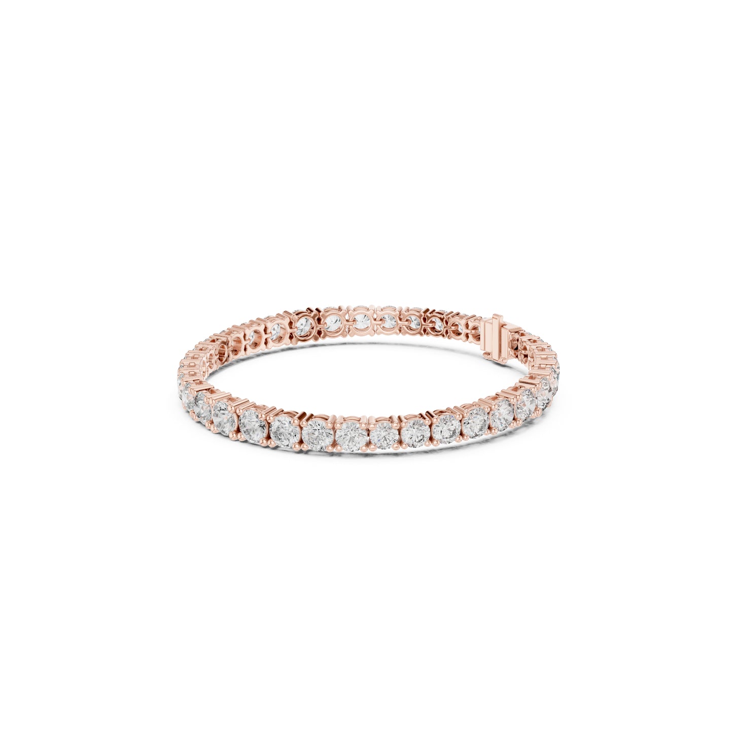 White Colorless 12.10Ct Round Cut Diamond Vintage Minimalist Stacking Handmade Tennis Party Wear Bracelet For Women's - HIGHCARAT DIAMONDS