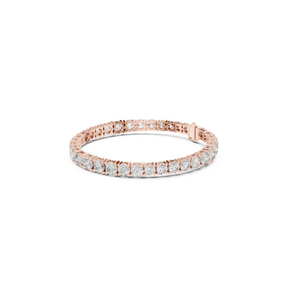 White Colorless 12.10Ct Round Cut Diamond Vintage Minimalist Stacking Handmade Tennis Party Wear Bracelet For Women's - HIGHCARAT DIAMONDS