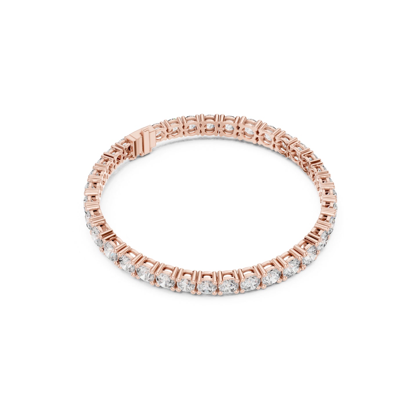 White Colorless 12.10Ct Round Cut Diamond Vintage Minimalist Stacking Handmade Tennis Party Wear Bracelet For Women's - HIGHCARAT DIAMONDS