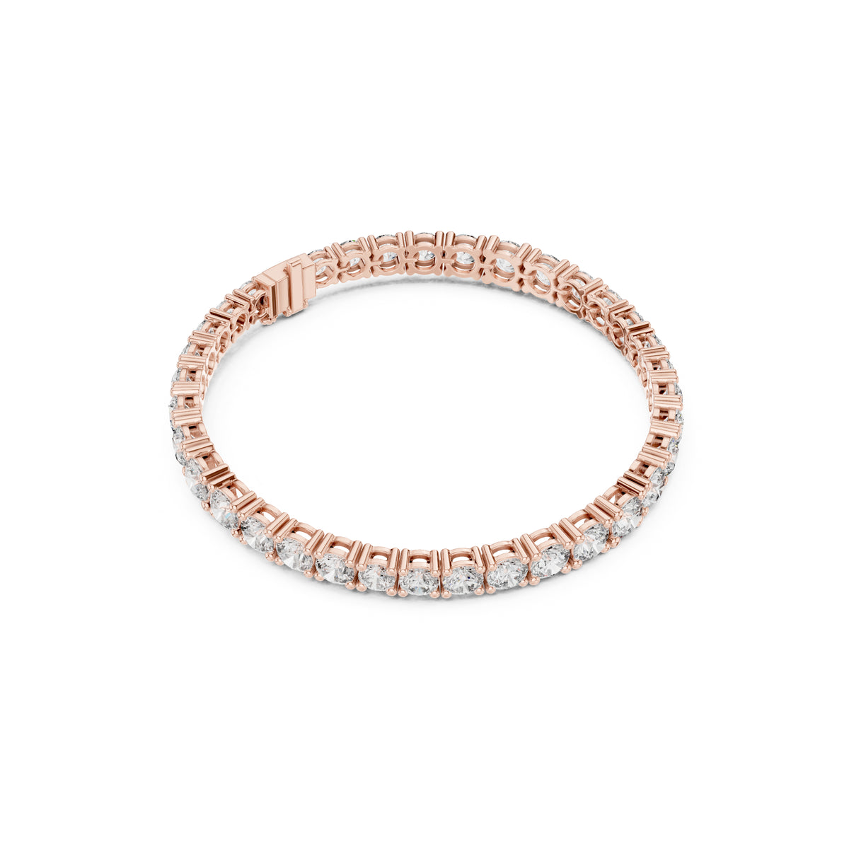White Colorless 12.10Ct Round Cut Diamond Vintage Minimalist Stacking Handmade Tennis Party Wear Bracelet For Women's - HIGHCARAT DIAMONDS