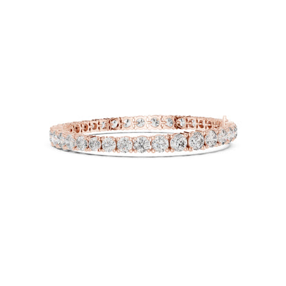 White Colorless 12.10Ct Round Cut Diamond Vintage Minimalist Stacking Handmade Tennis Party Wear Bracelet For Women's - HIGHCARAT DIAMONDS