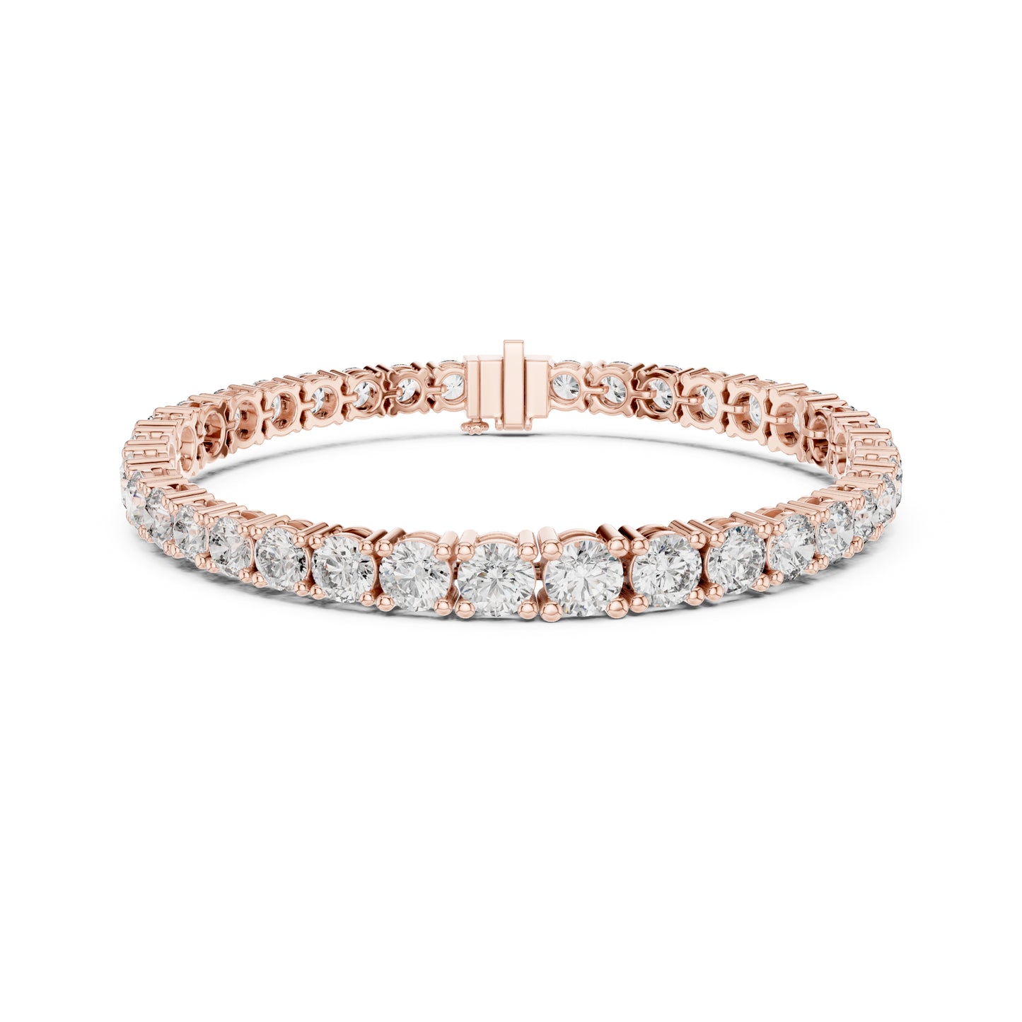 White Colorless 12.10Ct Round Cut Diamond Vintage Minimalist Stacking Handmade Tennis Party Wear Bracelet For Women's - HIGHCARAT DIAMONDS