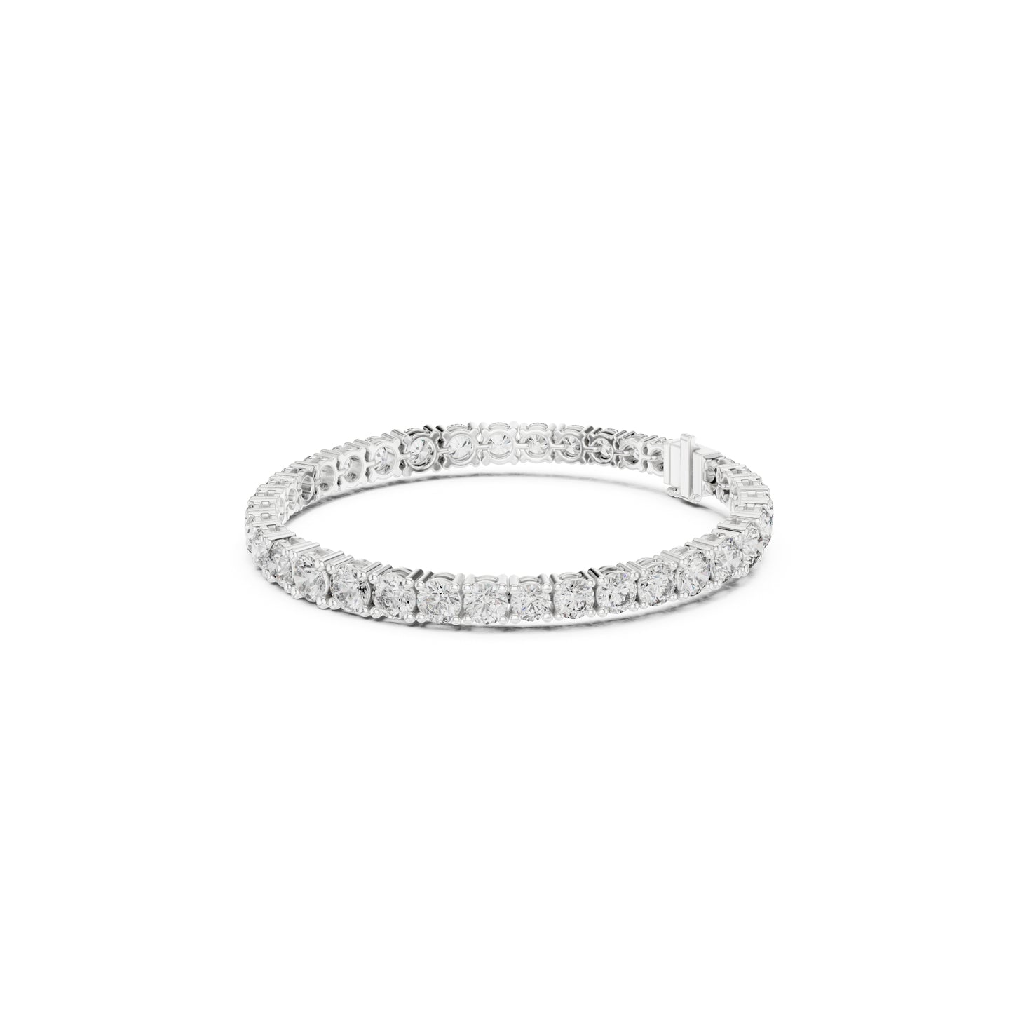 White Colorless 12.10Ct Round Cut Diamond Vintage Minimalist Stacking Handmade Tennis Party Wear Bracelet For Women's - HIGHCARAT DIAMONDS