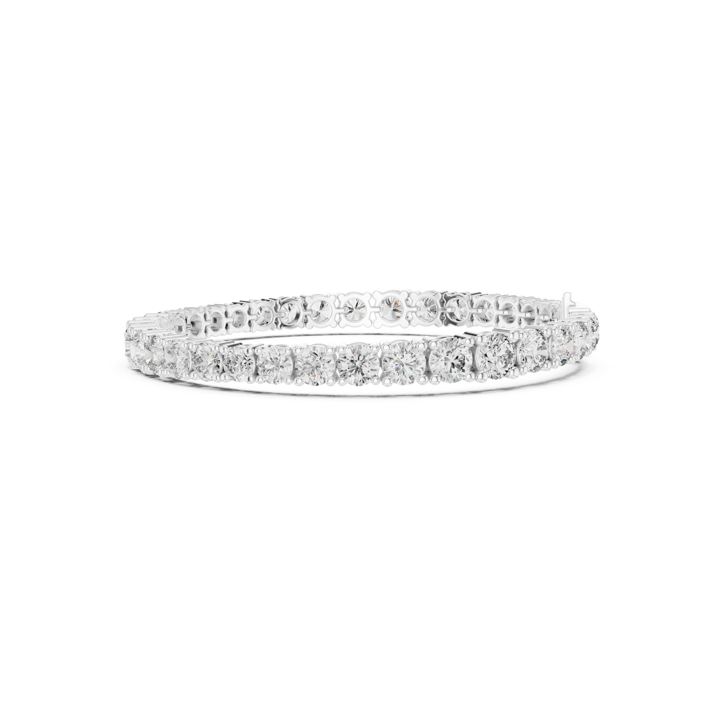 White Colorless 12.10Ct Round Cut Diamond Vintage Minimalist Stacking Handmade Tennis Party Wear Bracelet For Women's - HIGHCARAT DIAMONDS
