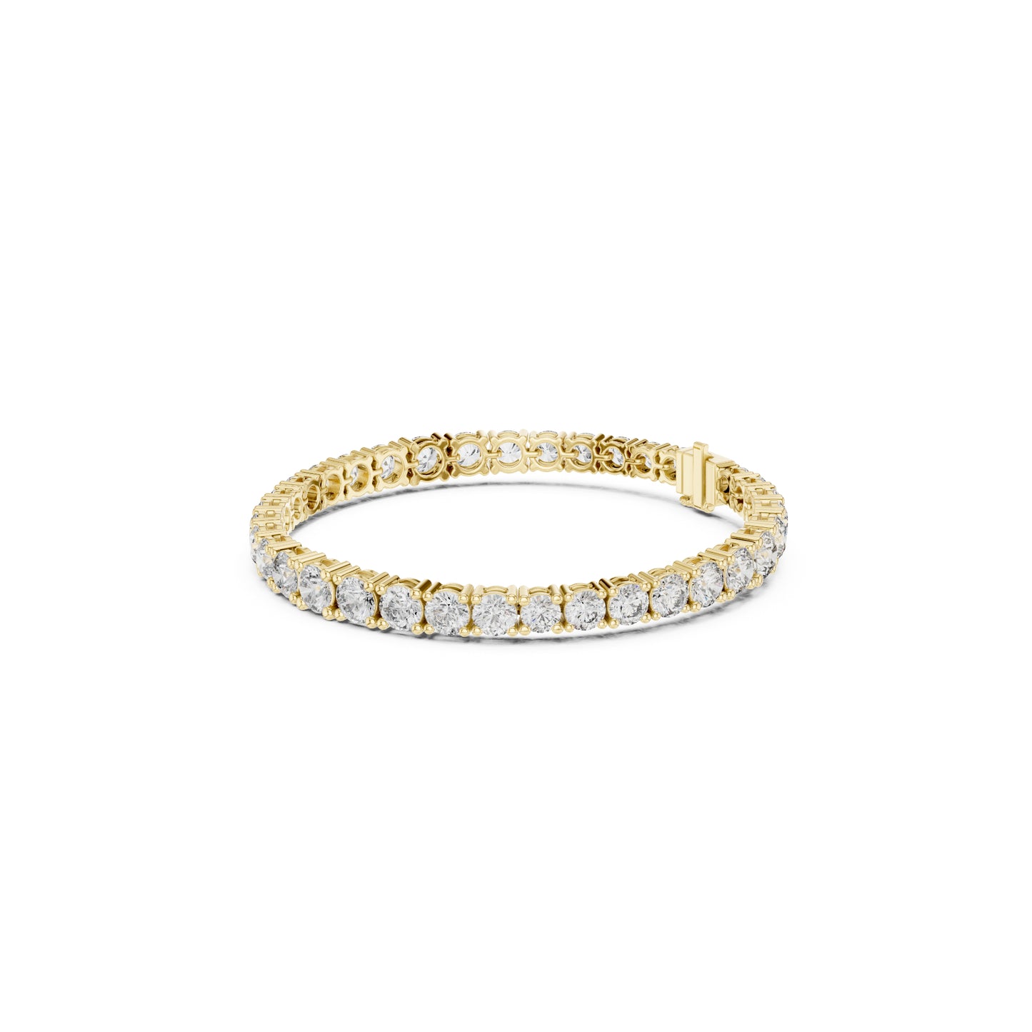 White Colorless 12.10Ct Round Cut Diamond Vintage Minimalist Stacking Handmade Tennis Party Wear Bracelet For Women's - HIGHCARAT DIAMONDS
