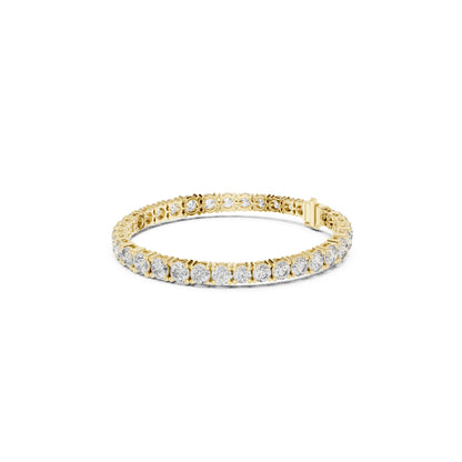 White Colorless 12.10Ct Round Cut Diamond Vintage Minimalist Stacking Handmade Tennis Party Wear Bracelet For Women's - HIGHCARAT DIAMONDS