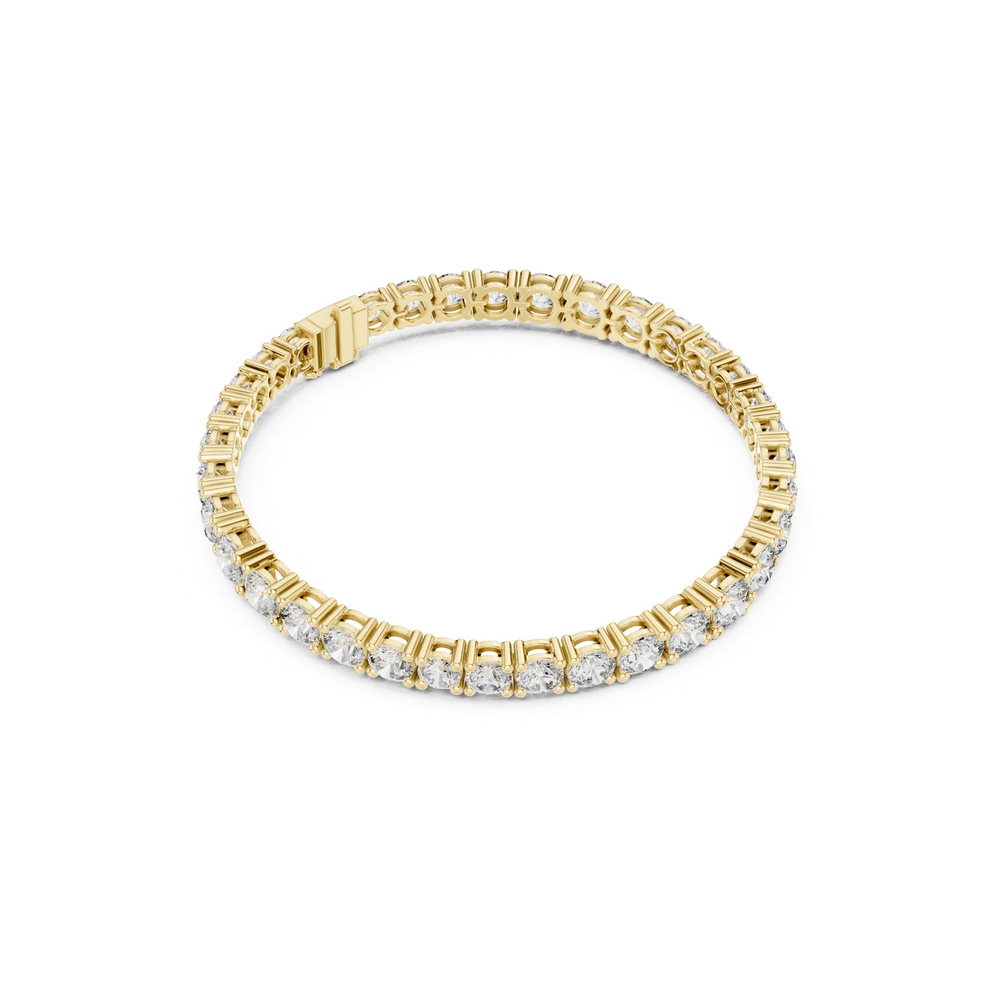 White Colorless 12.10Ct Round Cut Diamond Vintage Minimalist Stacking Handmade Tennis Party Wear Bracelet For Women's - HIGHCARAT DIAMONDS