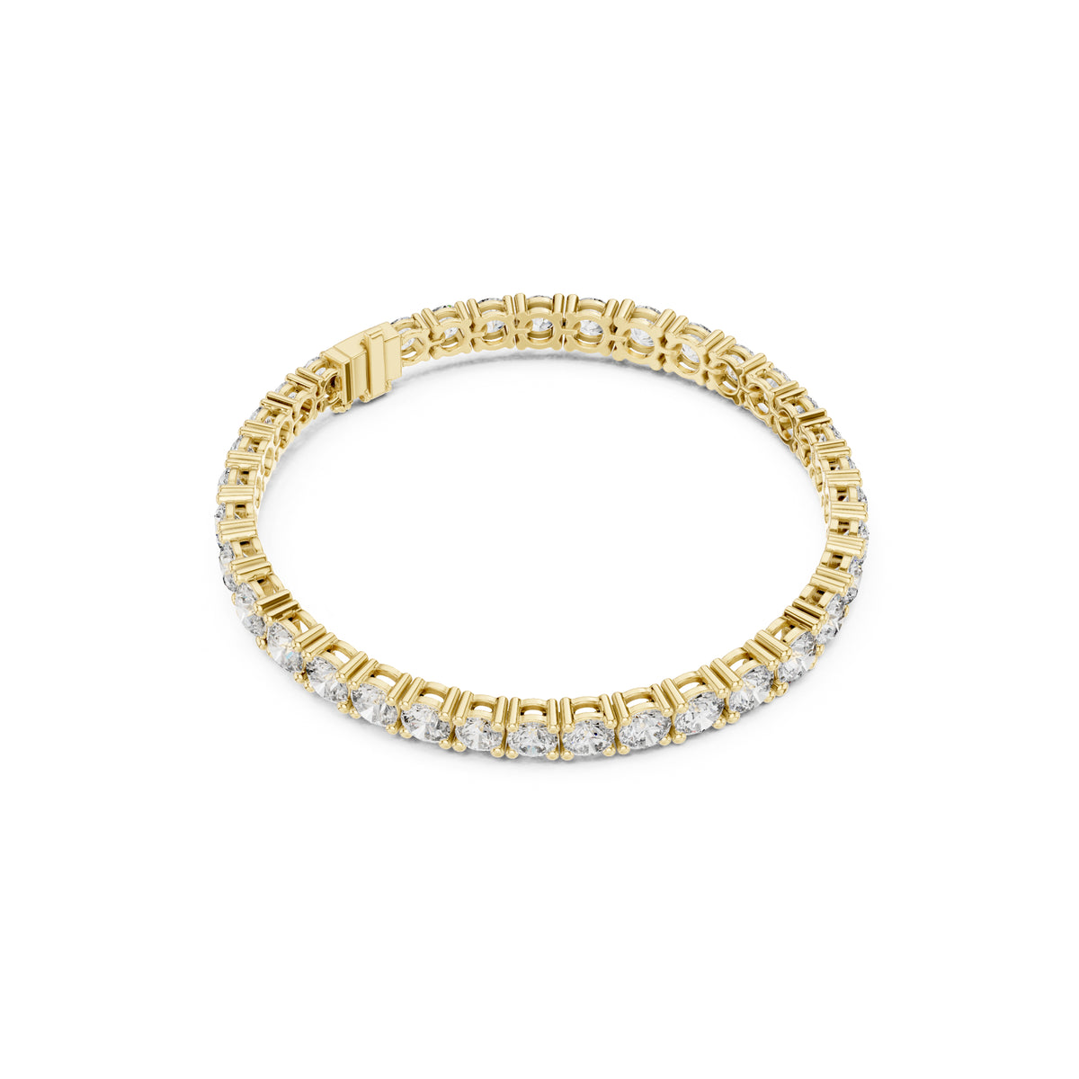 White Colorless 12.10Ct Round Cut Diamond Vintage Minimalist Stacking Handmade Tennis Party Wear Bracelet For Women's - HIGHCARAT DIAMONDS