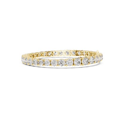 White Colorless 12.10Ct Round Cut Diamond Vintage Minimalist Stacking Handmade Tennis Party Wear Bracelet For Women's - HIGHCARAT DIAMONDS