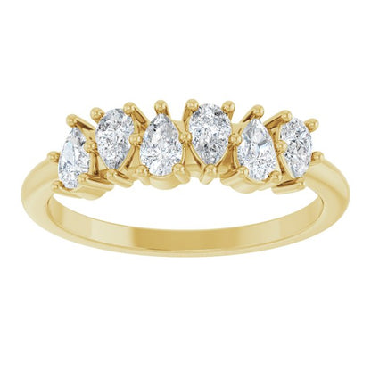 14K Yellow 5/8 CTW Lab-Grown Diamond Anniversary Band