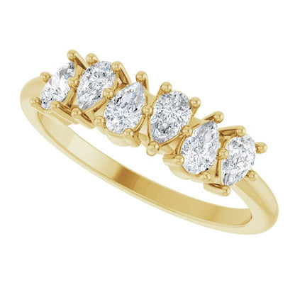 14K Yellow 5/8 CTW Lab-Grown Diamond Anniversary Band