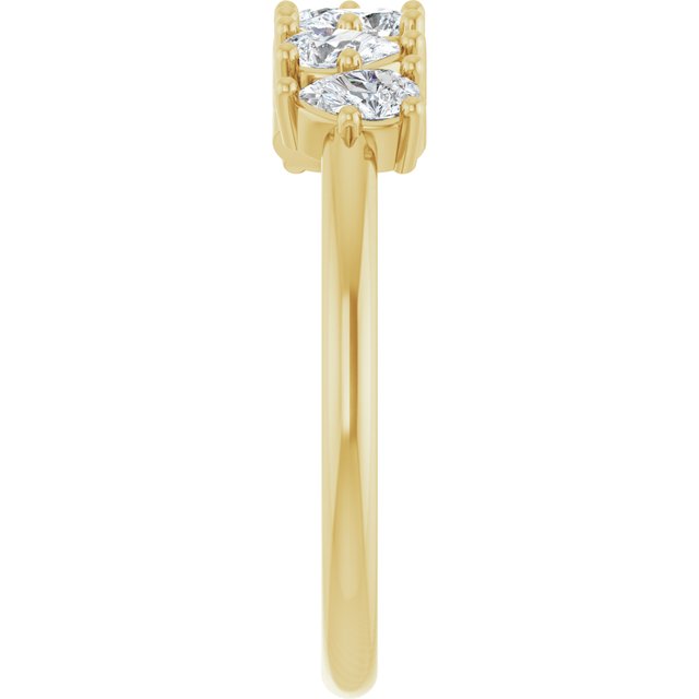 14K Yellow 5/8 CTW Lab-Grown Diamond Anniversary Band