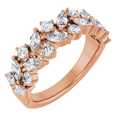 14K Yellow 1 1/3 CTW Lab-Grown Diamond Anniversary Band