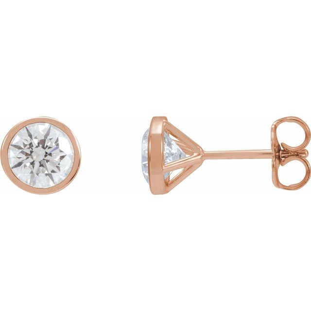 14K Rose 1 1/2 CTW Lab-Grown Diamond Cocktail-Style Earrings
