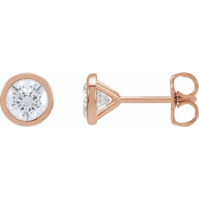14K Rose 1 1/2 CTW Lab-Grown Diamond Cocktail-Style Earrings
