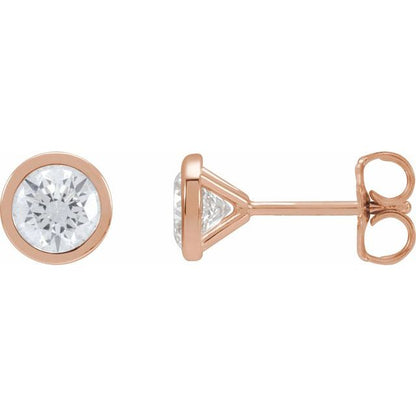 14K Rose 1 1/2 CTW Lab-Grown Diamond Cocktail-Style Earrings