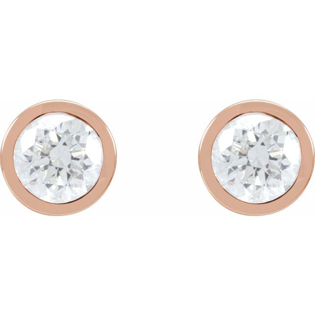 14K Rose 1 1/2 CTW Lab-Grown Diamond Cocktail-Style Earrings