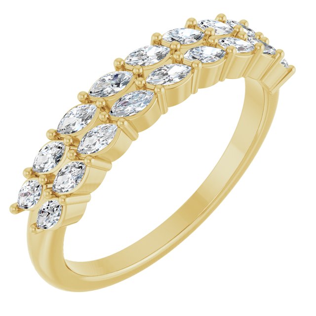 14K White 1/2 CTW Lab-Grown Diamond Anniversary Band