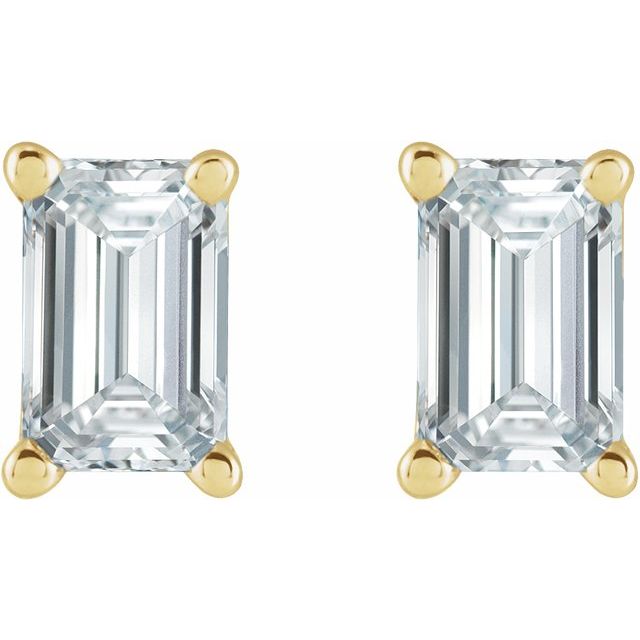 14K Yellow 5/8 CTW Lab-Grown Diamond Earrings
