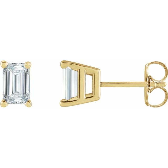 14K Yellow 5/8 CTW Lab-Grown Diamond Earrings