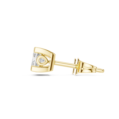 Princess Cut Lab Grown Classic Studs Solitaire Diamond Earring