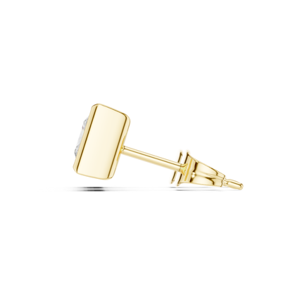 Princess Cut Lab Grown Diamond Vintage Stud Earrings