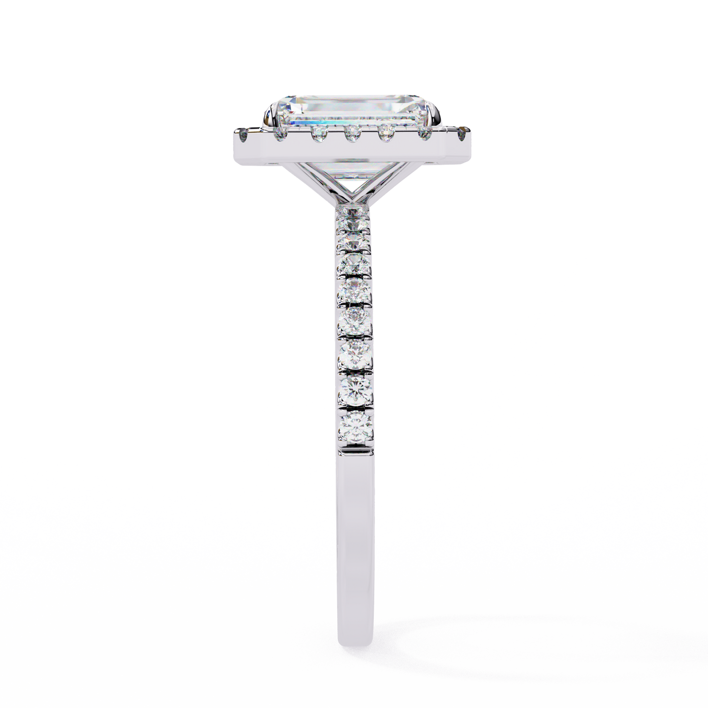 Radiant And Round Cut lab Grown Diamond And 10k Unique Art Deco Ring For Surprise Gifted