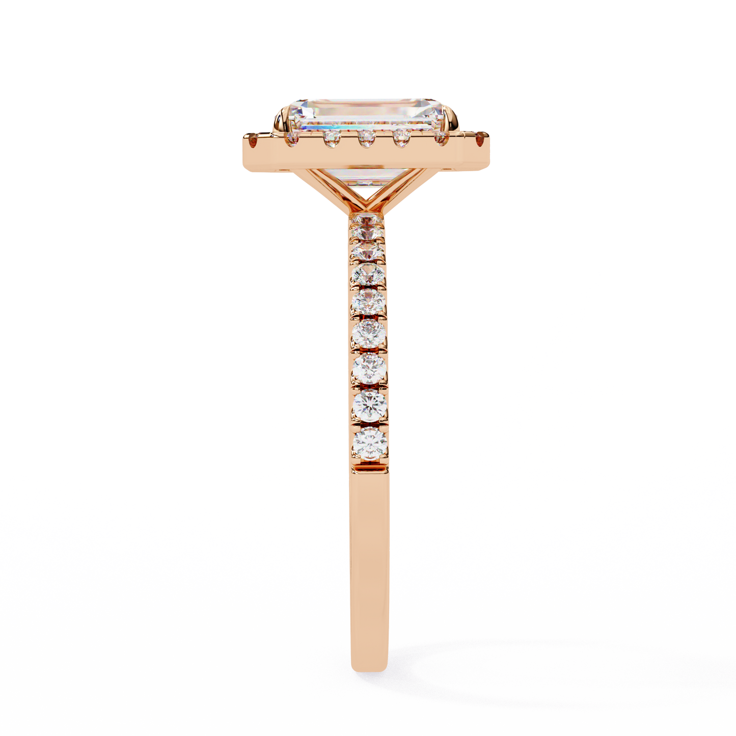 Radiant And Round Cut lab Grown Diamond And 10k Unique Art Deco Ring For Surprise Gifted