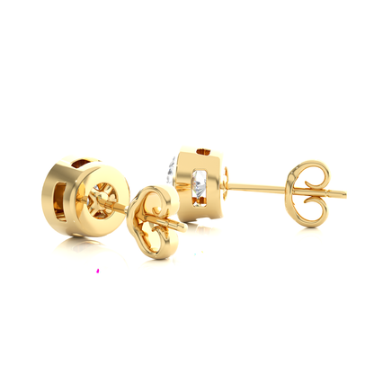 1.18 Ct Round Certified Diamond Stud Earrings